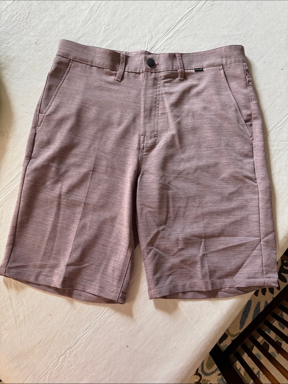 Hurley Men's Flat Front Shorts in Dusty Mauve